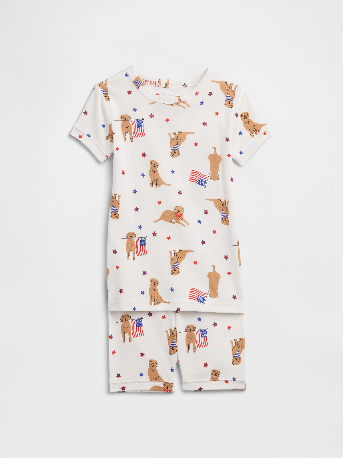 Kids & babyGap Americana Dog PJ Set - White Fourth Of July
