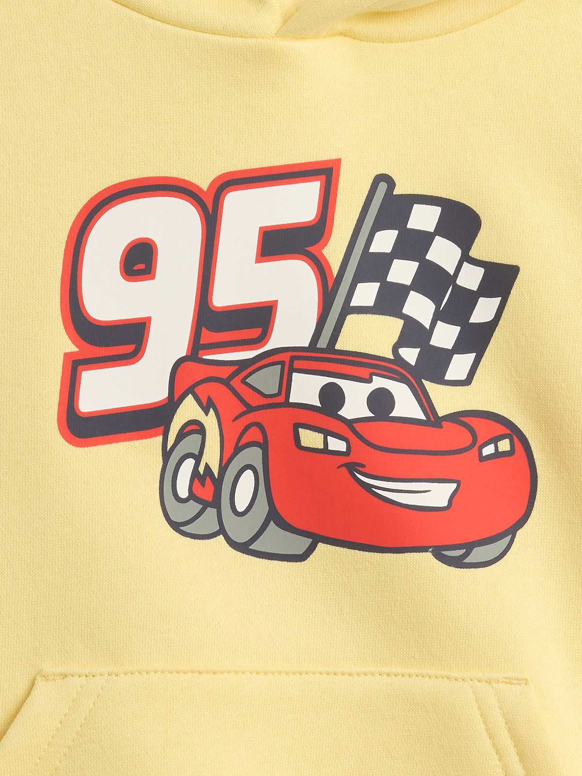 babyGap × Disney Cars Relaxed Hoodie - Spring Yellow Lightning Mcqueen