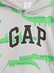 babyGap Relaxed Logo Hoodie - Trek Grey Alligators