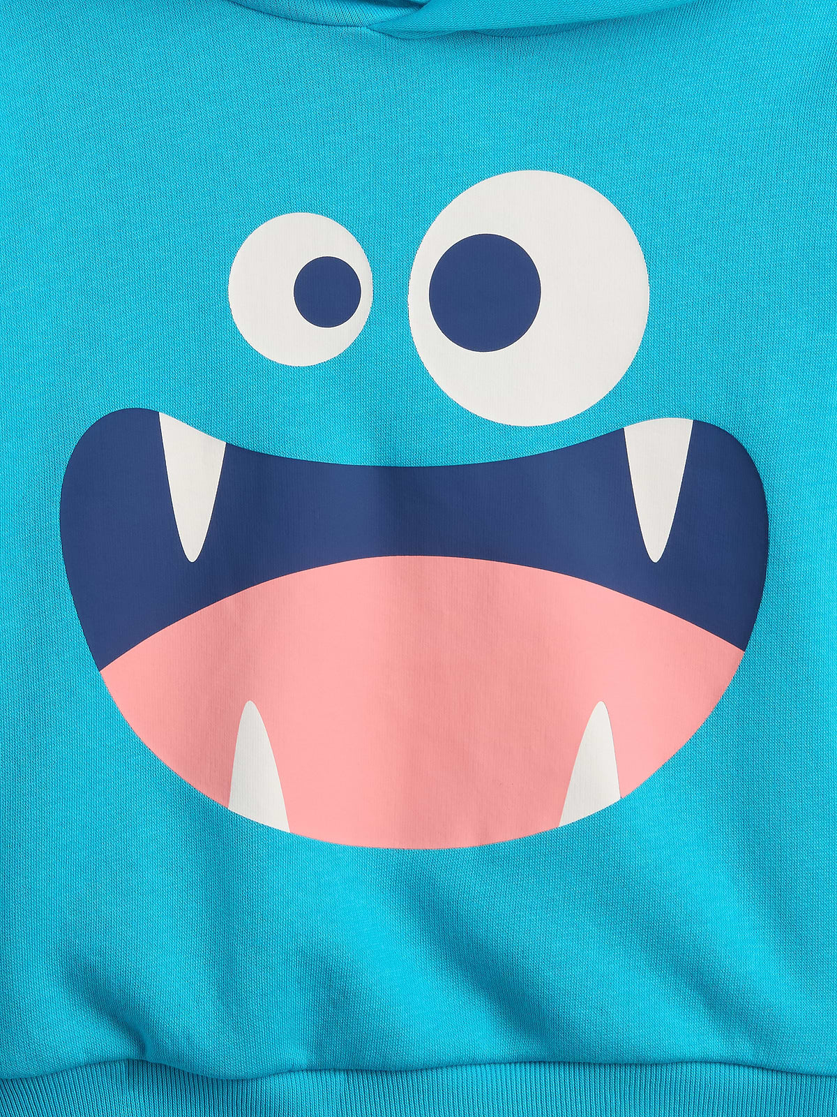 babyGap French Terry Graphic Hoodie - Surf Turquoise Monster
