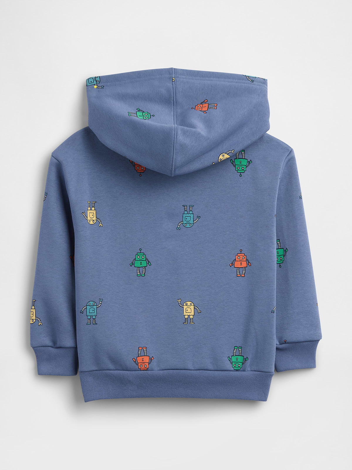 babyGap Relaxed Print Logo Hoodie - Bainbridge Blue Robots