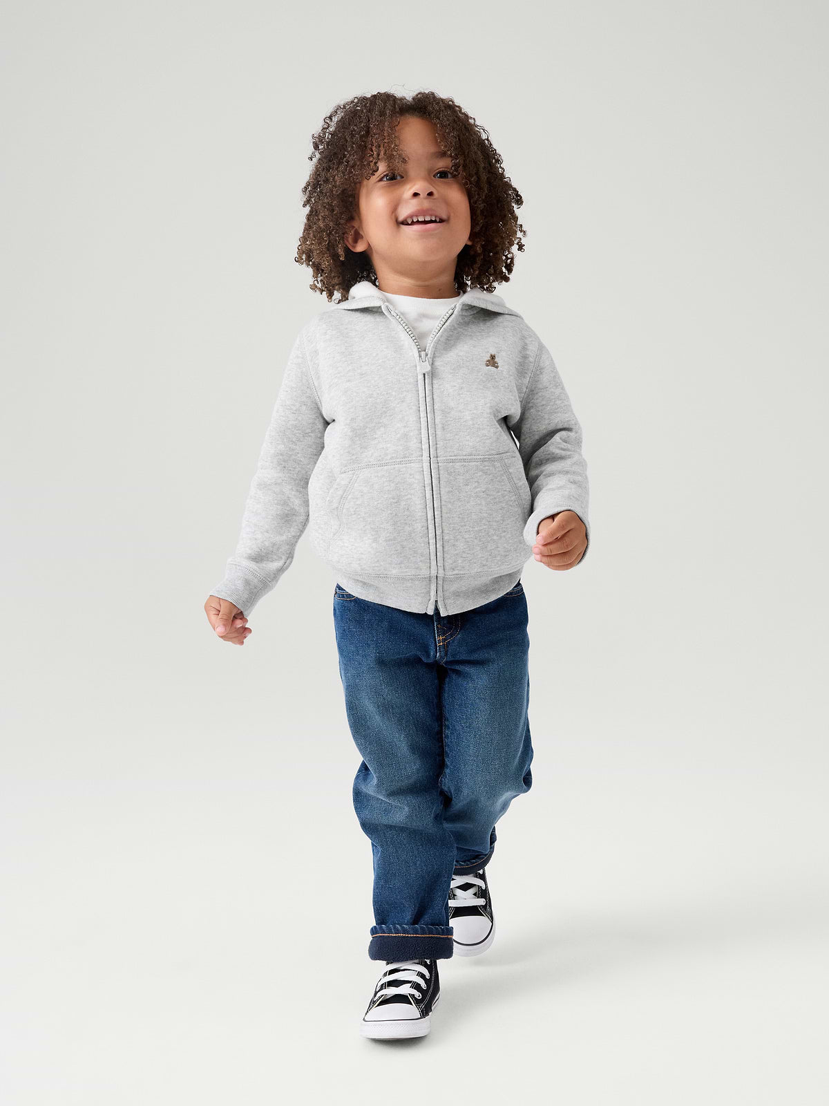 babyGap Brannan Bear Fleece Zip Hoodie - Grey