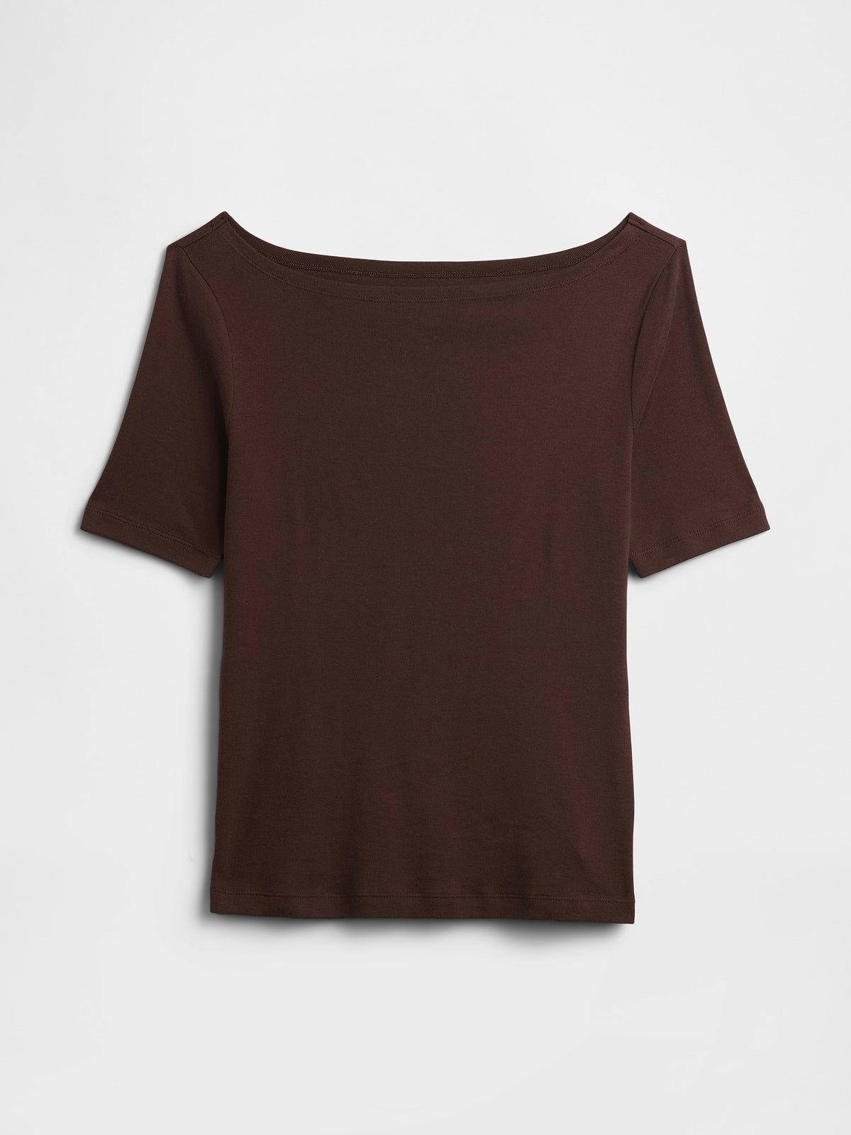 Modern Ribbed Boatneck T-Shirt