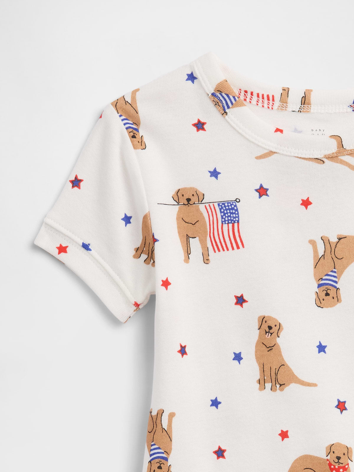 Kids & babyGap Americana Dog PJ Set - White Fourth Of July
