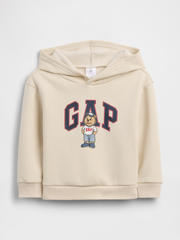 babyGap Relaxed Brannan Bear Logo Hoodie - Americana Bear White