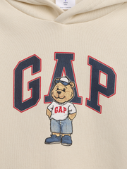 babyGap Relaxed Brannan Bear Logo Hoodie - Americana Bear White