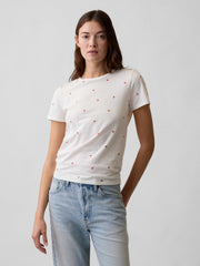 Favorite Crewneck T-Shirt - Strawberries White