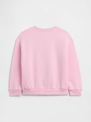 babyGap Logo Relaxed Crewneck Sweatshirt - Primrose Pink Ice Cream