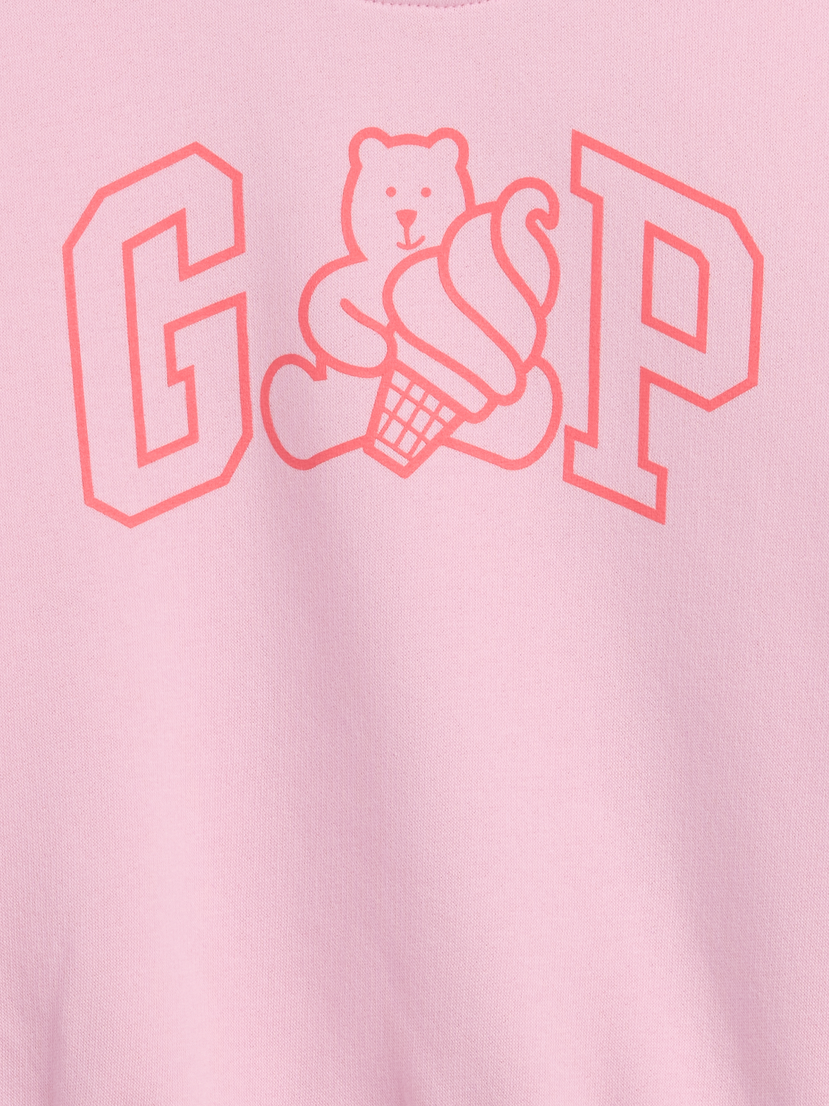 babyGap Logo Relaxed Crewneck Sweatshirt - Primrose Pink Ice Cream