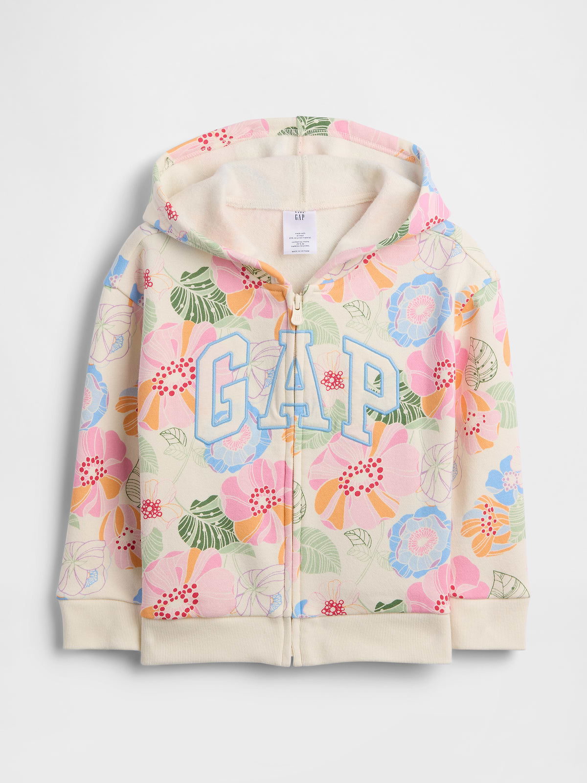 babyGap Logo Zip Hoodie - Hero Floral Multi