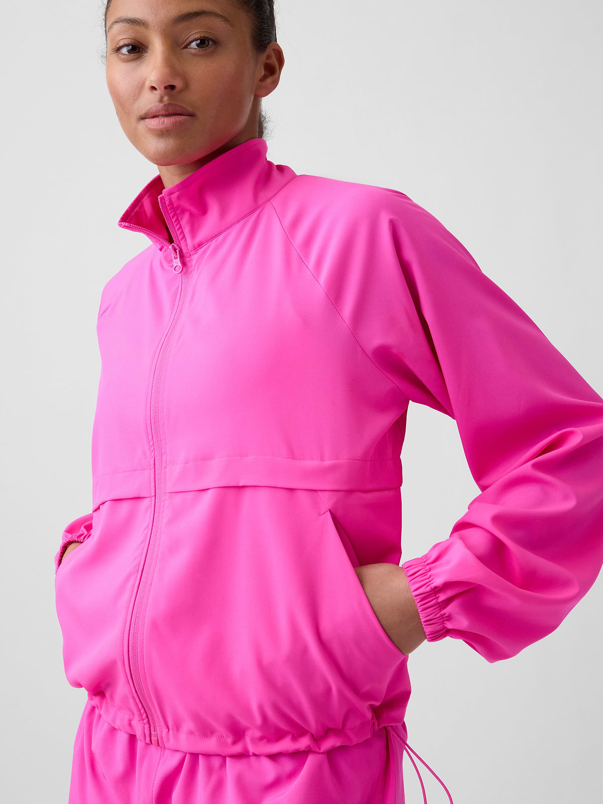 GapFit Oversized Runaround Track Jacket
