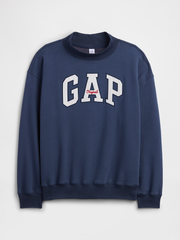 Oversized Gap Logo Mockneck Tunic Sweatshirt