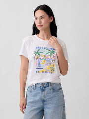 ForeverSoft Relaxed Crewneck T-Shirt - White Graphic