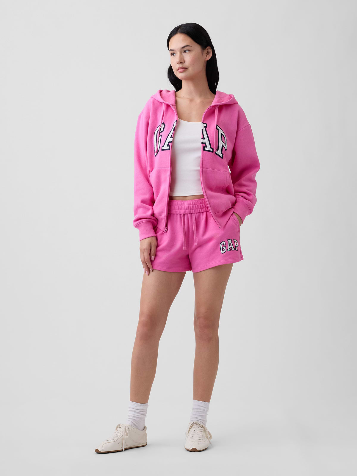 Relaxed Gap Logo Zip Hoodie