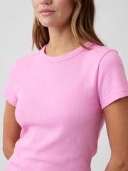 Modern Ribbed Crewneck T-Shirt