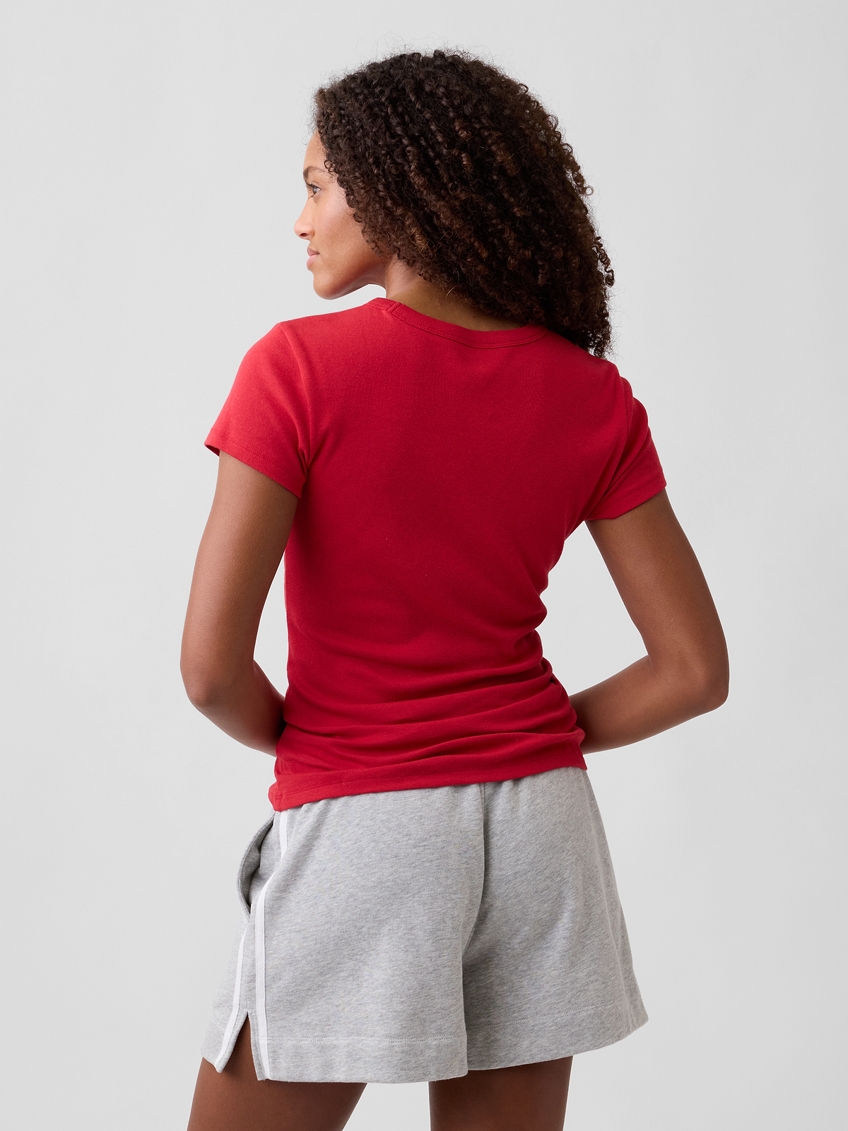 Modern Ribbed Crewneck T-Shirt