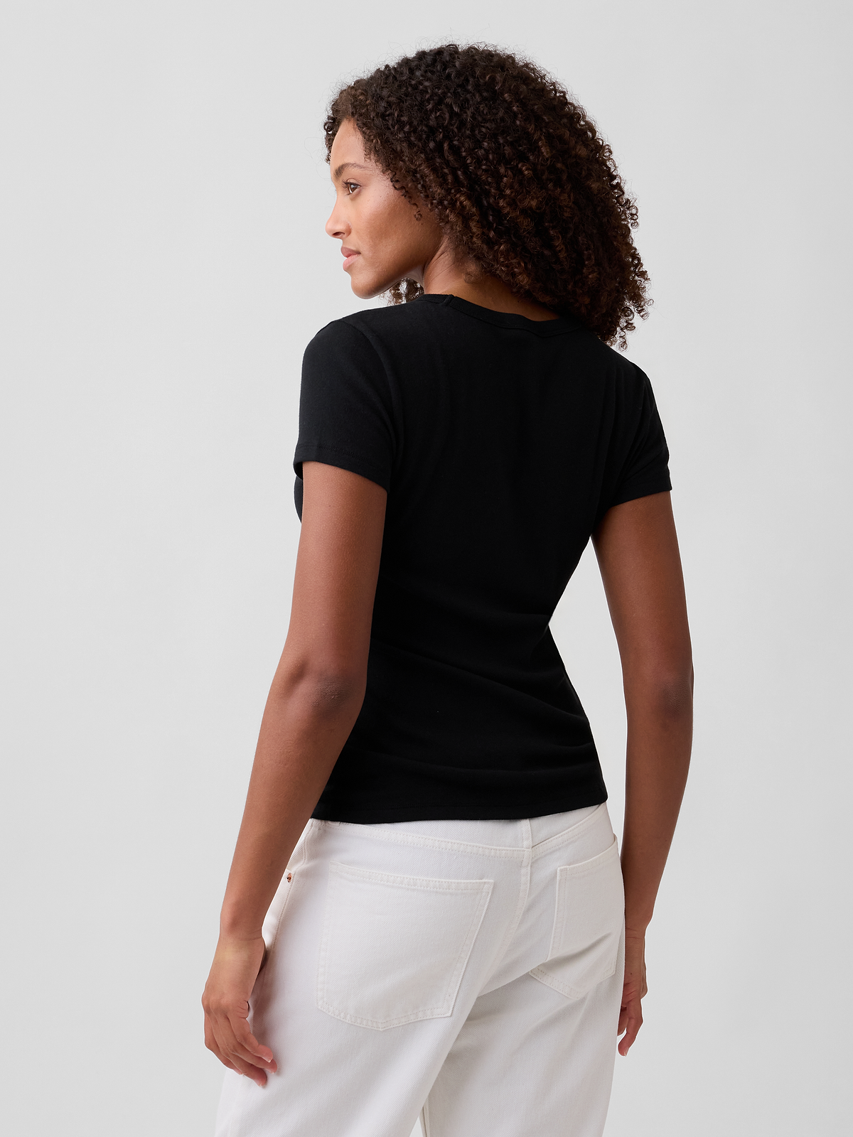 Modern Ribbed Crewneck T-Shirt