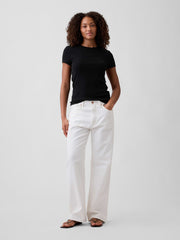 Modern Ribbed Crewneck T-Shirt