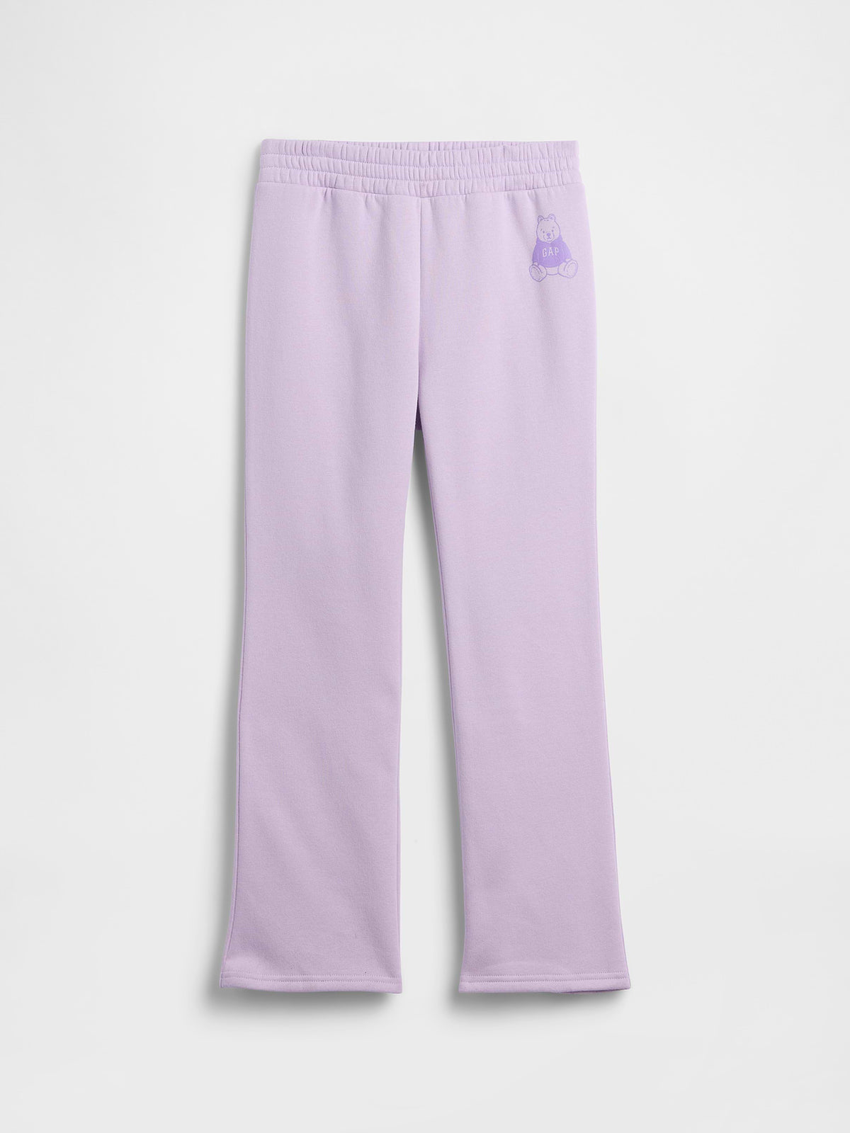 Kids Graphic Bootcut Sweatpants - Purple Lavender Bear