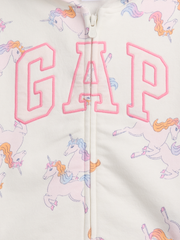 babyGap Logo Zip Hoodie - New Off White Unicorns