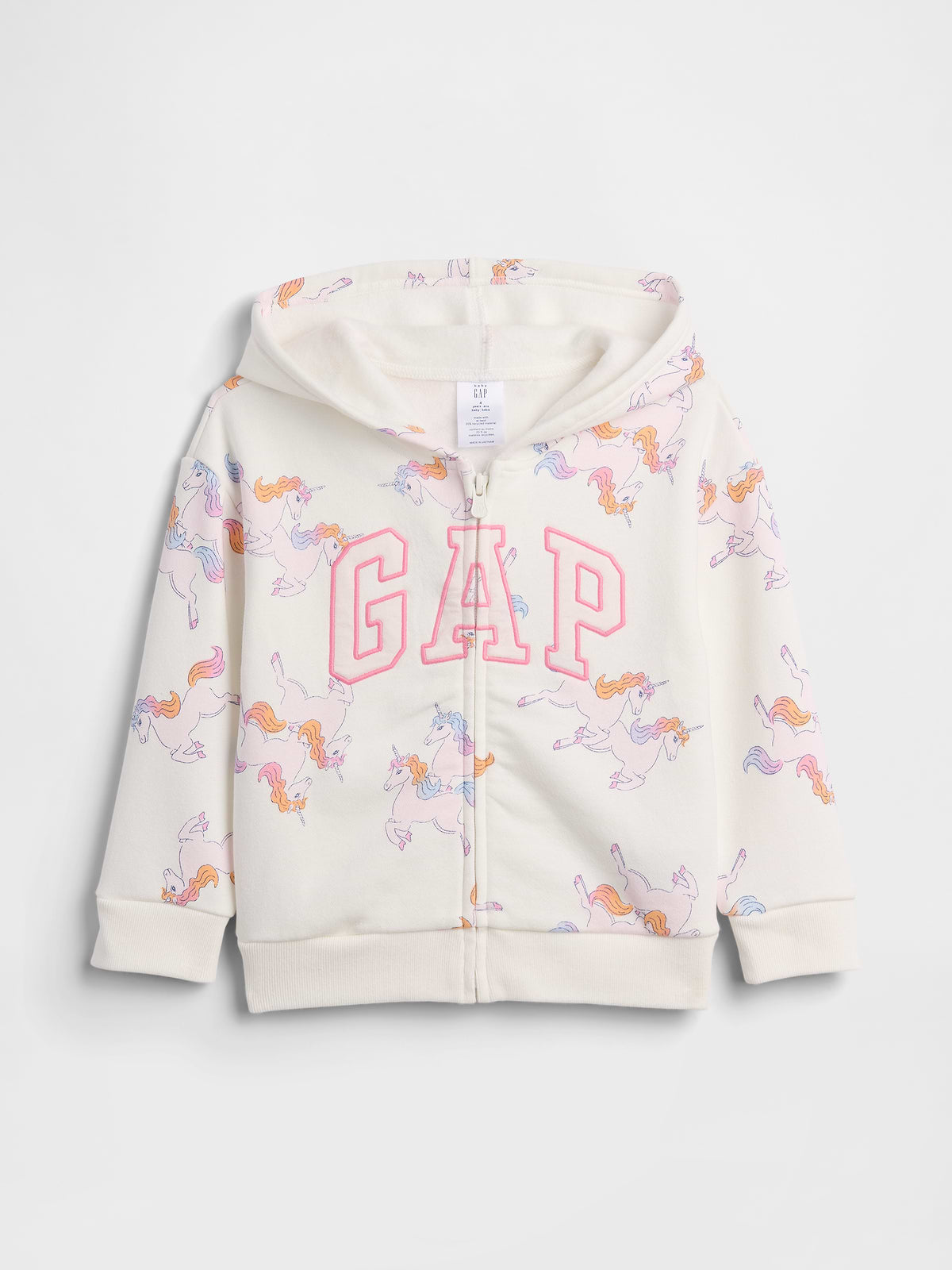 babyGap Logo Zip Hoodie - New Off White Unicorns