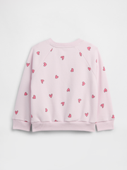 babyGap Print Crewneck Sweatshirt - Pink Dogwood Hearts