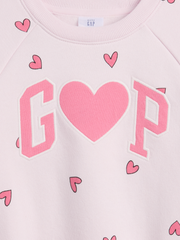 babyGap Print Crewneck Sweatshirt - Pink Dogwood Hearts