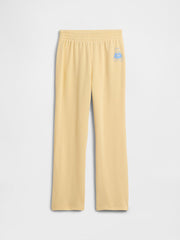 Kids Graphic Bootcut Sweatpants - Light Yellow
