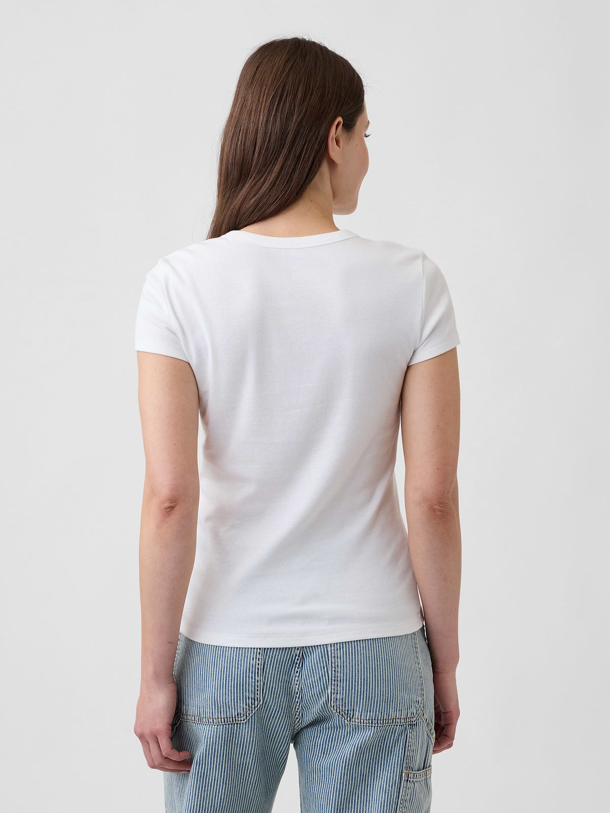 Modern Ribbed Crewneck T-Shirt