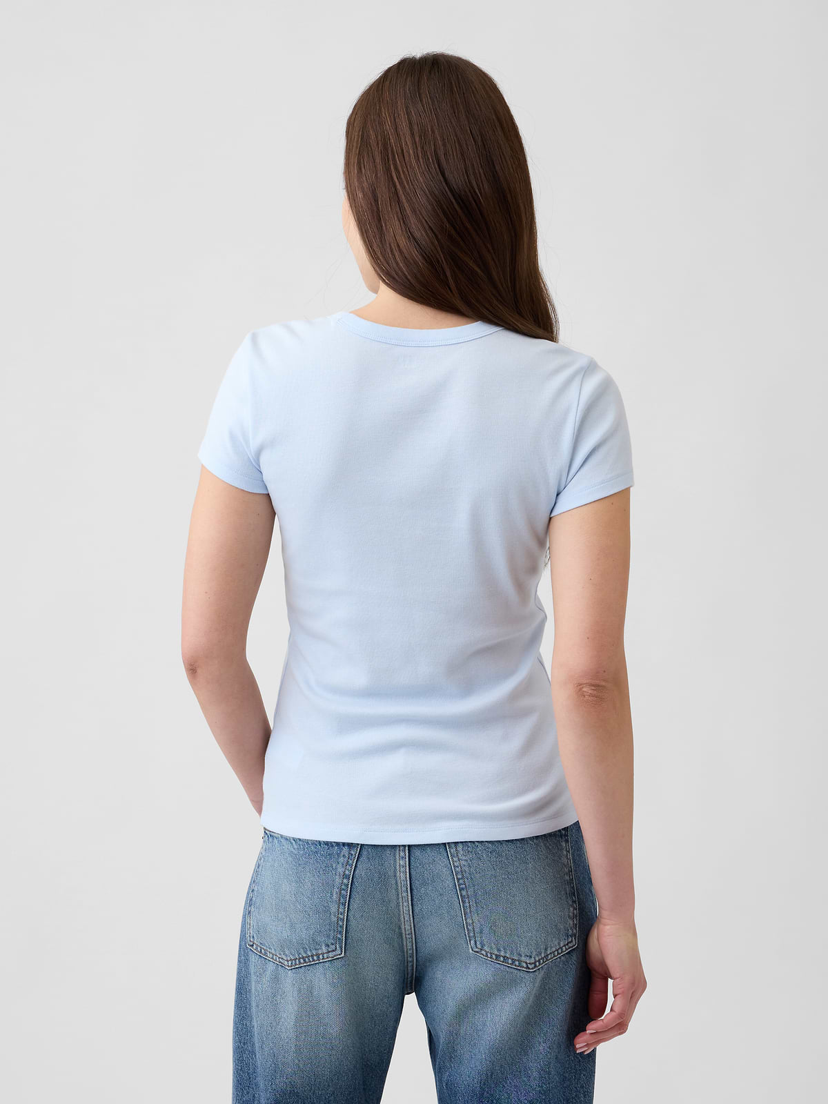 Modern Ribbed Crewneck T-Shirt