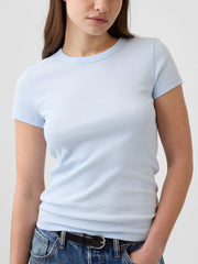 Modern Ribbed Crewneck T-Shirt