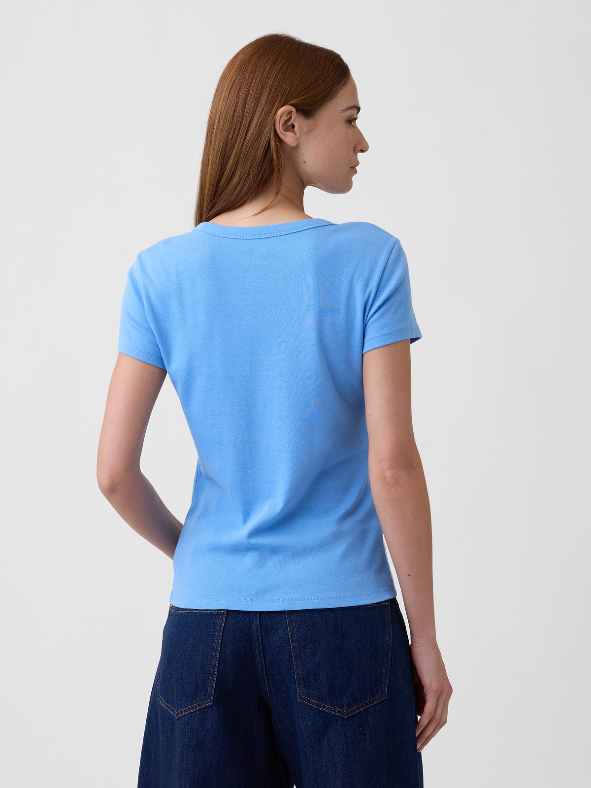 Modern Ribbed Crewneck T-Shirt