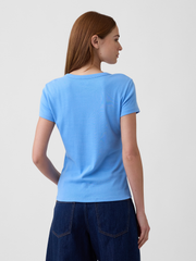 Modern Ribbed Crewneck T-Shirt