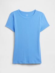 Modern Ribbed Crewneck T-Shirt