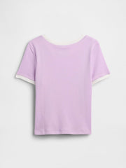 GapKids × Disney Lilo and Stitch Ringer T-Shirt - Nostalgic Purple Lavender