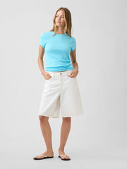 Modern Ribbed Crewneck T-Shirt
