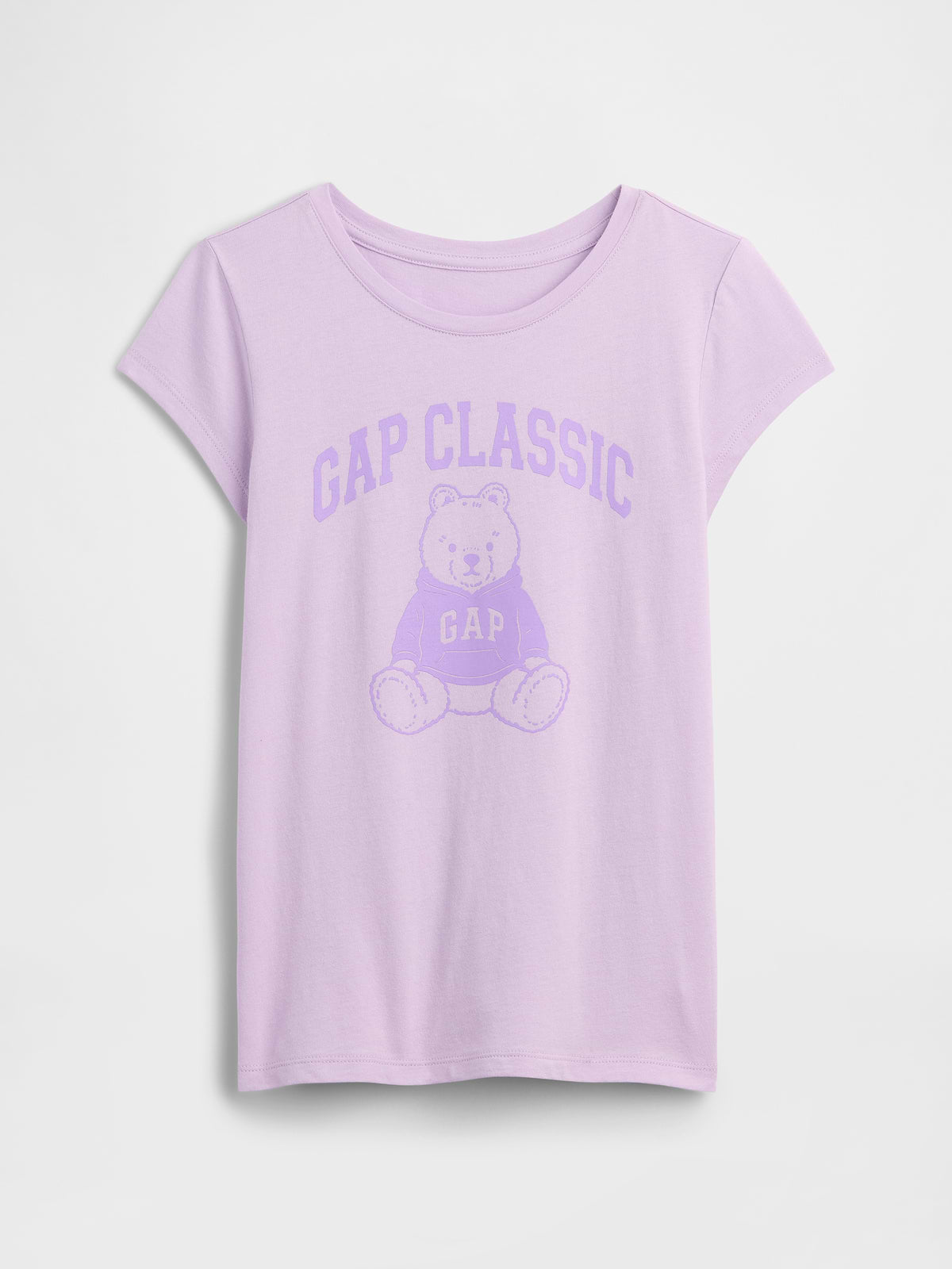 Kids Graphic T-Shirt - Purple Lavender Bear