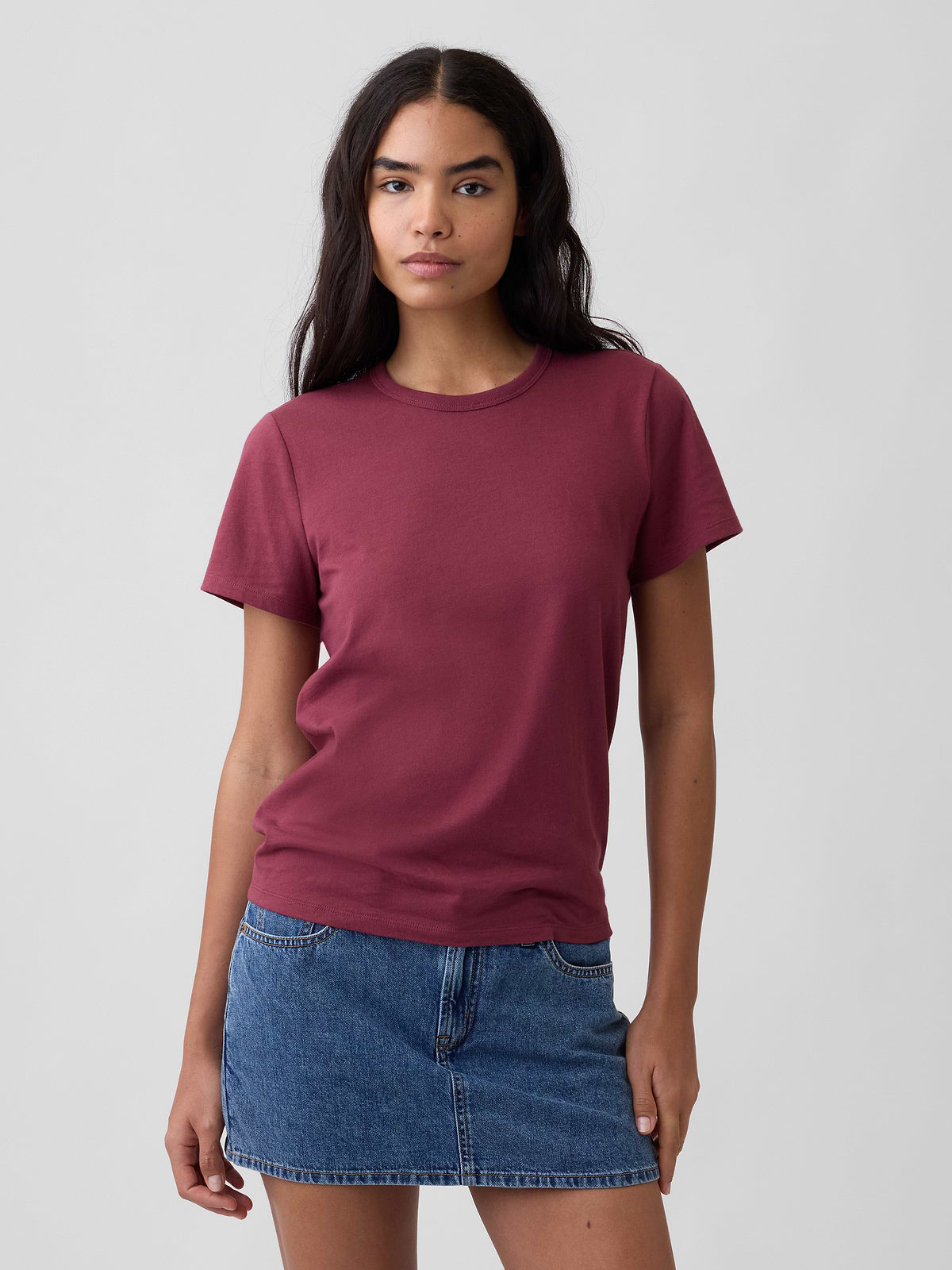 Favorite Crewneck T-Shirt - Plum Heather Purple