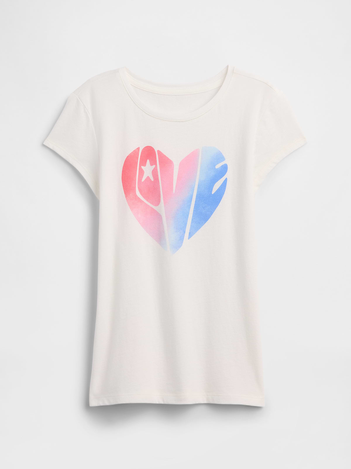 Kids Graphic T-Shirt - Love White