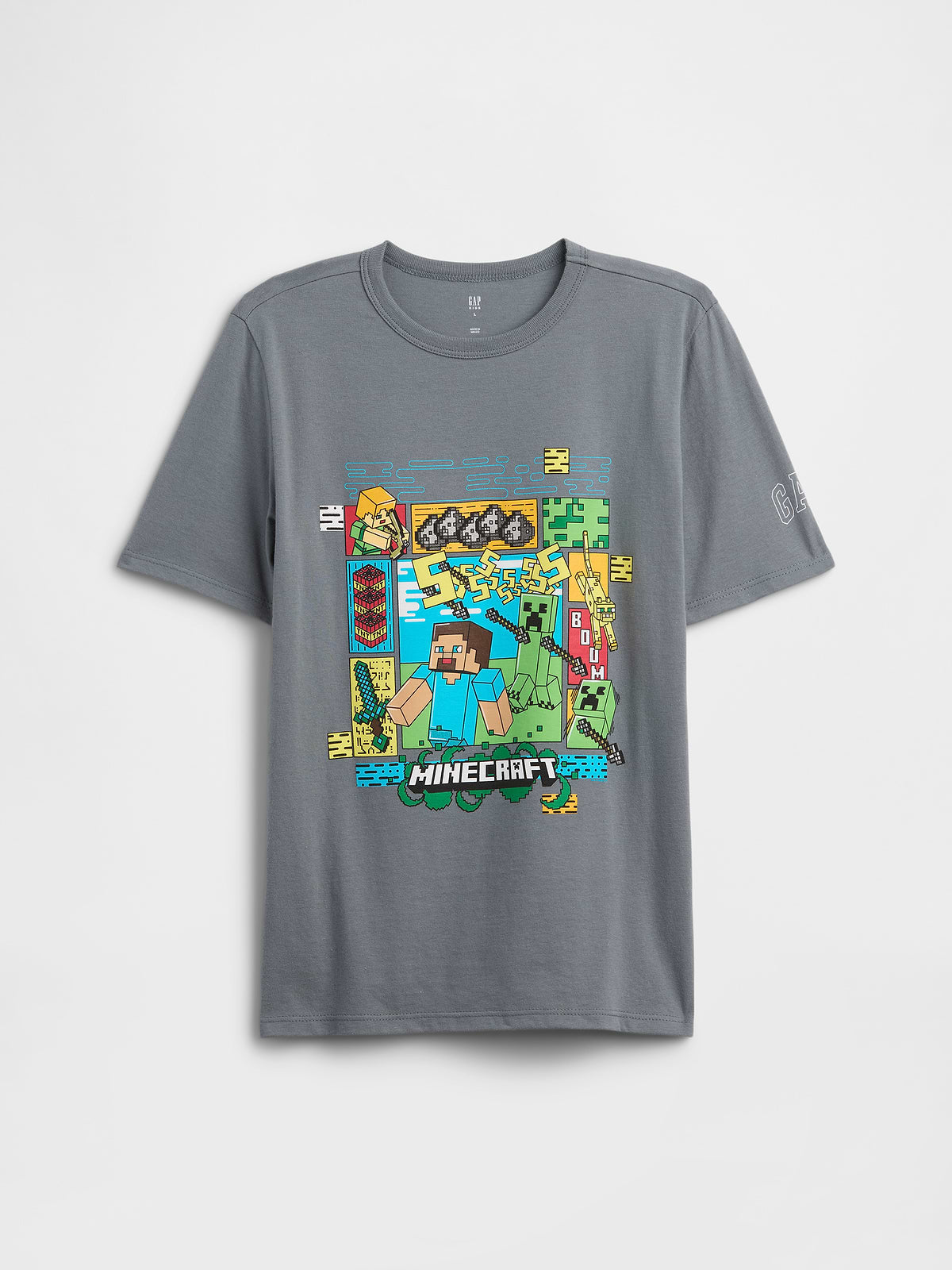 GapKids Minecraft Graphic T-Shirt - Grey Slate