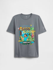 GapKids Minecraft Graphic T-Shirt - Grey Slate