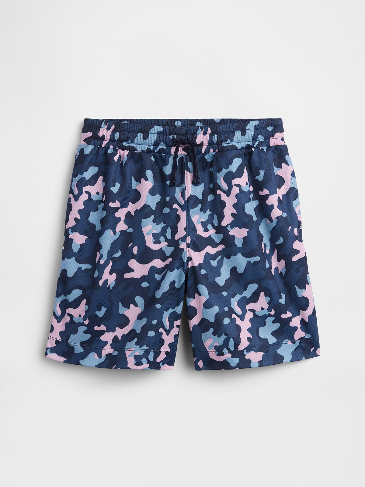 Kids 100% Recycled Pull-On Mesh Shorts - Camouflage Blue