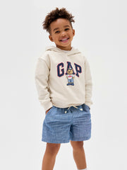 babyGap Relaxed Brannan Bear Logo Hoodie - Americana Bear White