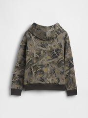Kids Relaxed Gap Logo Camo Hoodie - Camo Green