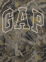Kids Relaxed Gap Logo Camo Hoodie - Camo Green
