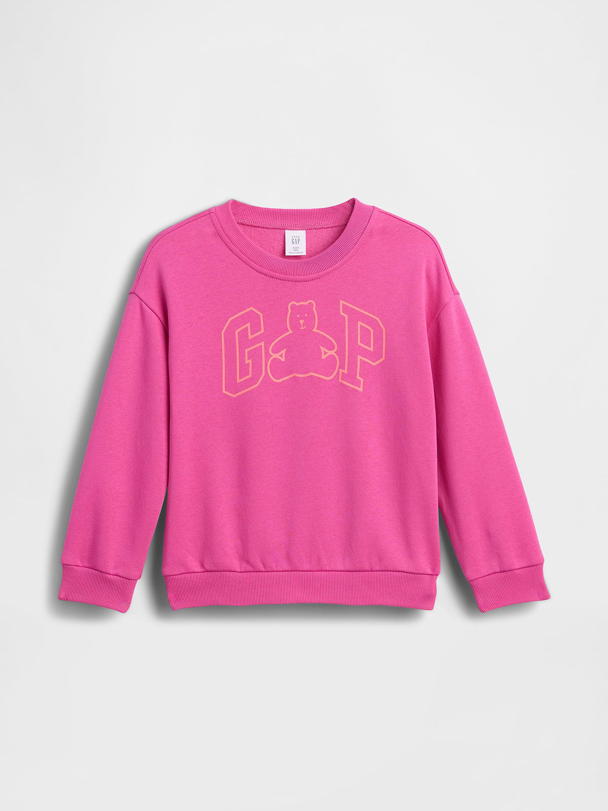 babyGap Brannan Bear Logo Sweatshirt - Standout Pink