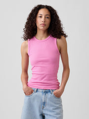 Ribbed Shell Tank - French Pink