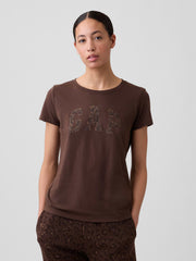 Gap Logo T-Shirt - Brown Leopard