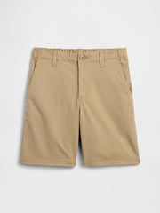 Kids Relaxed Hybrid Uniform Shorts - Pecan Brown