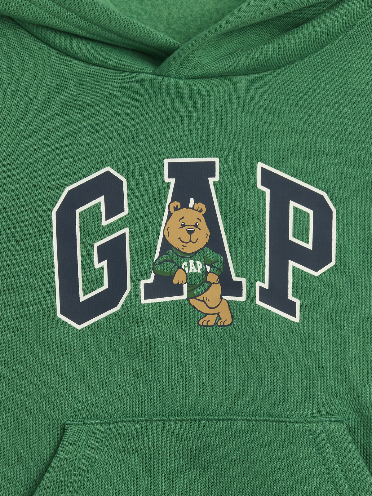 babyGap Relaxed Brannan Bear Logo Hoodie - Summer Spruce Green